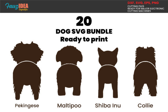 20 Dog Dog Butt SVG Bundle