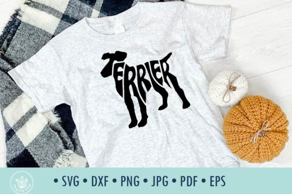 Terrier Dog Typography SVG Cut File